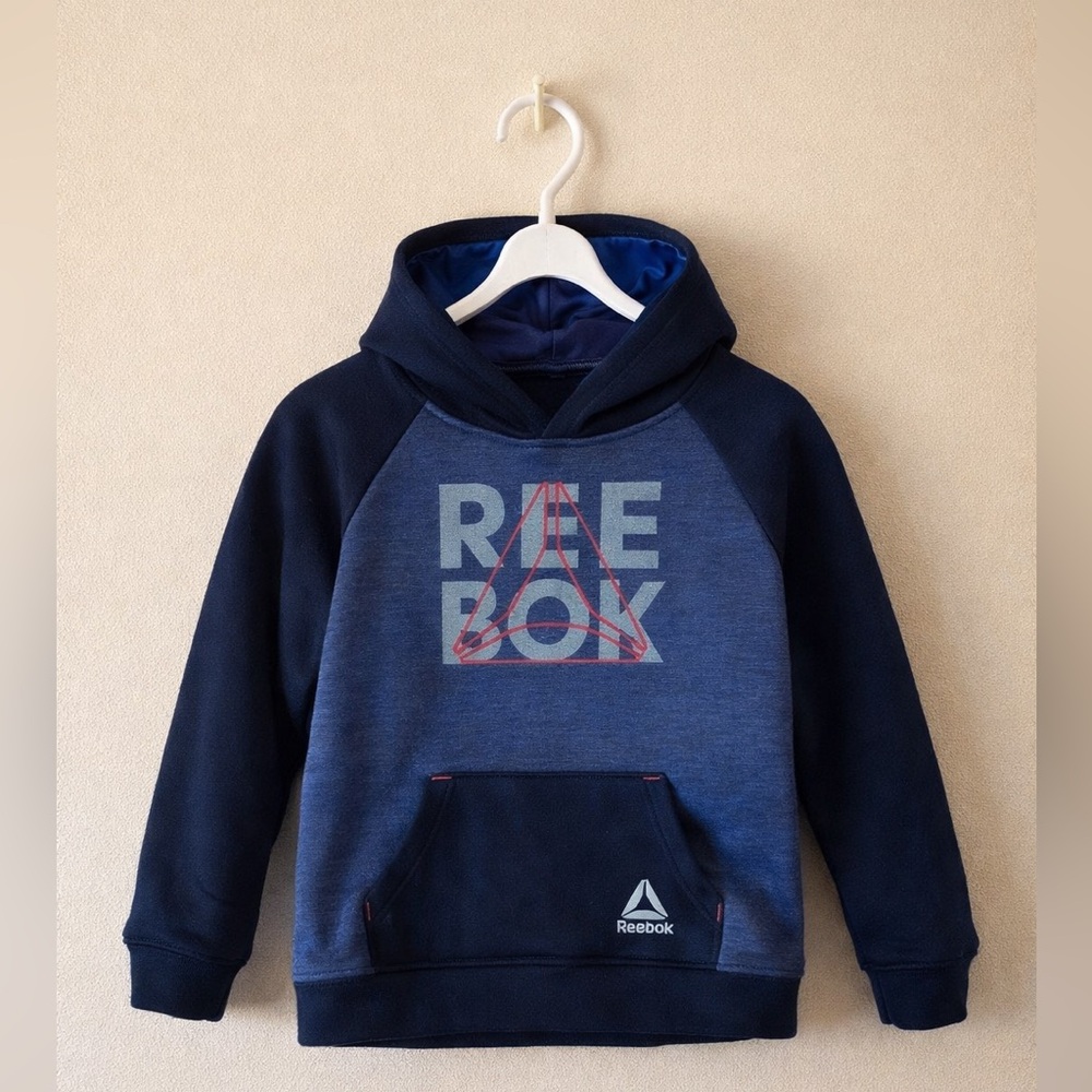 Reebok Blue Sweatshirt Toddler 24M Athletic Pullover Cozy Lightweight